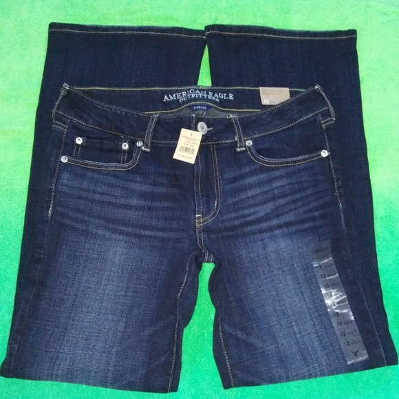 AE Favorite Boyfriend LowRise Stretch 12R NWT! - Picture 8 of 12